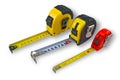 Three tape measure Royalty Free Stock Photo