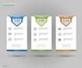 Three tariffs banners. Web pricing table. Vector design for web app. Set offer tariffs. Price list.