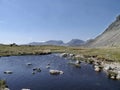 At the Three Tarns area between Crinkle Crags and Bowfell Royalty Free Stock Photo