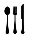 Three Templates of Cutlery Vector Illustration