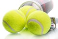 Three tennis balls Royalty Free Stock Photo