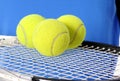 Three tennis balls Royalty Free Stock Photo