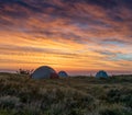 Three Tents At First Light Royalty Free Stock Photo