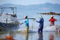 Three thai fisherman Royalty Free Stock Photo