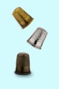Three thimbles Royalty Free Stock Photo