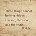 Three things Buddha wood