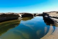 Three thousand waving the rocks beneath the Mekong river, Ubon R Royalty Free Stock Photo