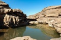 Three thousand waving the rocks beneath the Mekong river, Ubon R Royalty Free Stock Photo