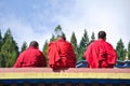 Three tibetian lamas at Ramtek Monastery
