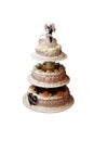 Three-tier wedding pie