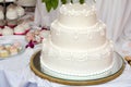 Three tiered wedding cake Royalty Free Stock Photo