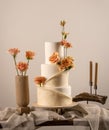 Three tiered wedding cake Royalty Free Stock Photo