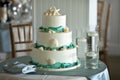 Three tiered wedding cake Royalty Free Stock Photo