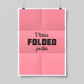 Three times folded poster