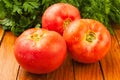 Three tomatoes Royalty Free Stock Photo