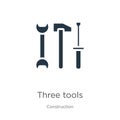 Three tools icon vector. Trendy flat three tools icon from construction collection isolated on white background. Vector