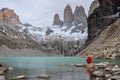 The three Torres in Parque Nacional Torres del Paine, Chile Royalty Free Stock Photo
