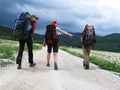 Three tourists