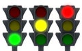 Three traffic light Royalty Free Stock Photo