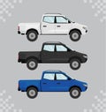 three truck mockup vehicles Royalty Free Stock Photo