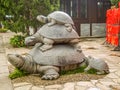 Three turtles statue at Hainan Park of longevity Royalty Free Stock Photo