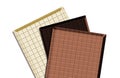Three types chocolate Royalty Free Stock Photo