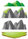 Three types of mountains