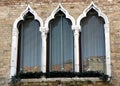 Typical windows in Venice, Italy, Europe Royalty Free Stock Photo