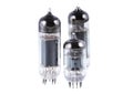 Three vacuum electron tube. Royalty Free Stock Photo