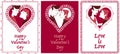 Three Valentines Cards: Same-sex couples