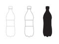 Vector stock illustration of a simple plastic bottle Royalty Free Stock Photo
