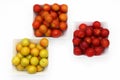 Three varieties of cherry-plum Royalty Free Stock Photo