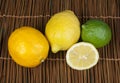 Three varieties of lemons Royalty Free Stock Photo