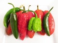 Three Varieties Spicy Mexican Food Peppers for Cooking