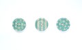 Three Various blue sewing buttons isolated on background Royalty Free Stock Photo