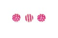 Three Various pink sewing buttons isolated on background Royalty Free Stock Photo