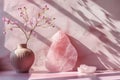 Three Vases With Flowers on a Table Royalty Free Stock Photo