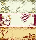 Three vector grungy templates Royalty Free Stock Photo