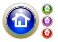 Three Vector Home Button Illustrations Royalty Free Stock Photo
