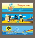 Three vector tropical cards