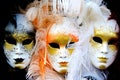 Three Venetian masks