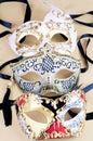 Three venezian masks isolated