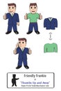 Three Versions of a Friendly Businessman Giving a Thumbs Up