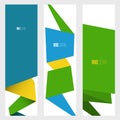 Three vertical banner in brazil flag color style.