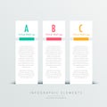 Three vertical banners infographic design template