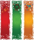 Three vertical Christmas banners Royalty Free Stock Photo