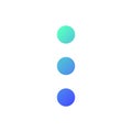 Three vertical dots menu pixel perfect gradient linear ui icon Royalty Free Stock Photo