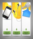 Three vertical website banners Royalty Free Stock Photo