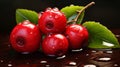 Hyper-realistic Cranberry Image With Liquid Metal Texture
