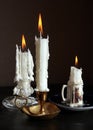 Three vintage candlesticks